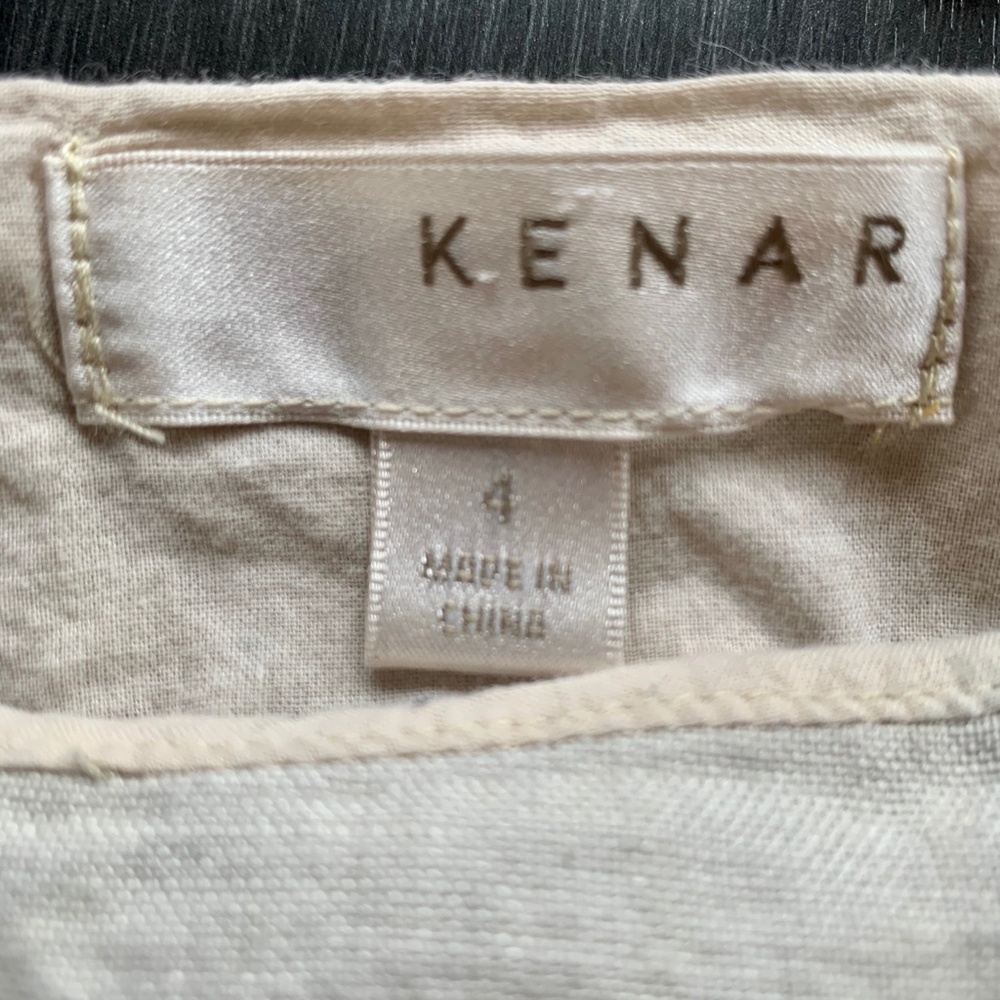 Kenar Block Color Sleeveless Linen Shift Midi - Picture 6 of 6